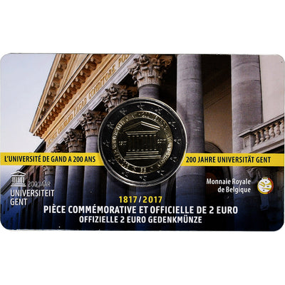 Belgien,
2 Euro,
200 ans de l'Université de Gand