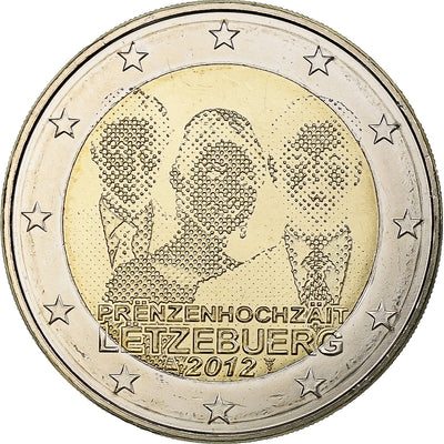 Luxemburg,
2 Euro,
mariage princier