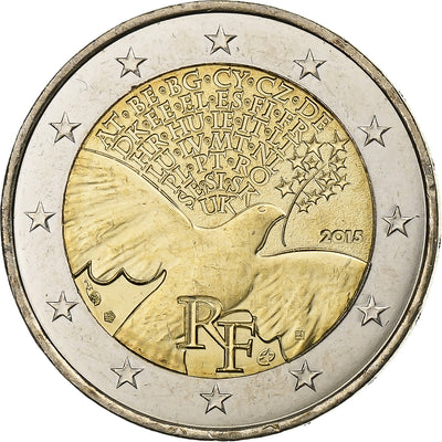 Frankreich, 
            
               2 Euro, 
            
               Construction de la paix