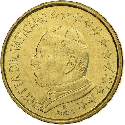 Vatikanstadt, 
            
               John Paul II, 
            
               10 Euro Cent