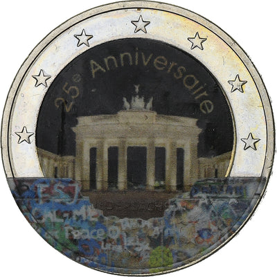 Deutschland, 
            
               2 Euro, 
            
               25ème anniversaire de la chute du mur