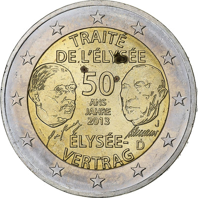 Deutschland, 
            
               2 Euro, 
            
               Traité de l'ELYSEE