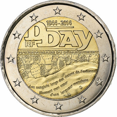 Frankreich, 
            
               2 Euro, 
            
               70e Anniversaire du Débarquement de Normandie D-DAY