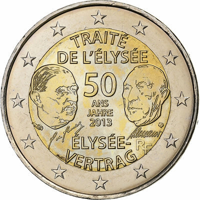 Frankreich, 
            
               2 Euro, 
            
               Traité de l'Elysée