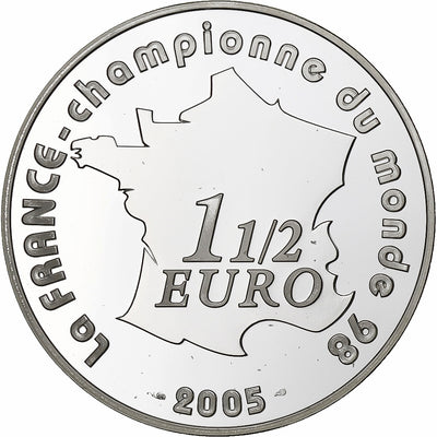 Frankreich, 
            
               1 1/2 Euro, 
            
               La France - Championne du monde 98