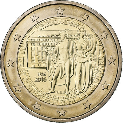 Österreich, 
            
               2 Euro, 
            
               Anniversary of the National Bank