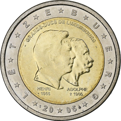 Luxemburg, 
            
               2 Euro, 
            
               Henri and Adolphe