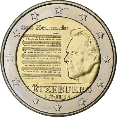 Luxemburg, 
            
               2 Euro, 
            
               Henri I National Anthem