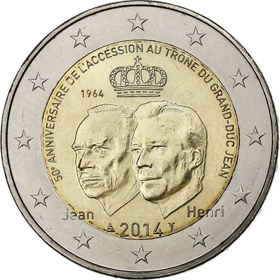 Luxemburg, 
            
               2 Euro, 
            
               Henri I Golden Jubilee