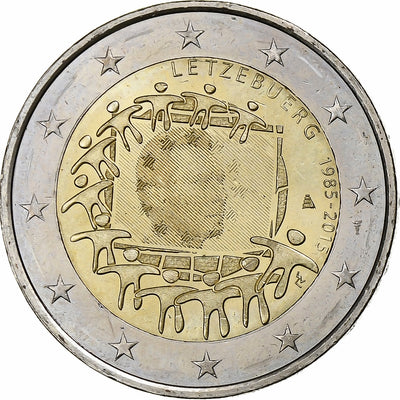 Luxemburg, 
            
               2 Euro, 
            
               30 Years of European Union Flag