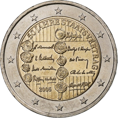 Österreich, 
            
               2 Euro, 
            
               Austrian State Treaty