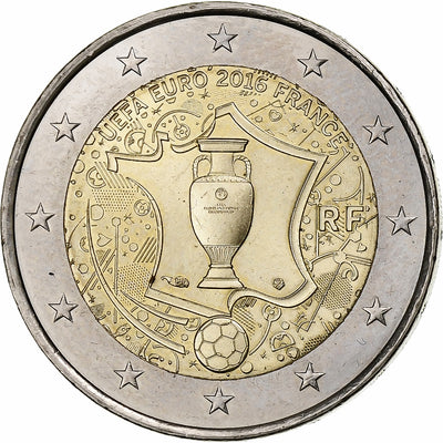 Frankreich, 
            
               2 Euro, 
            
               EURO 2016 Football Championship