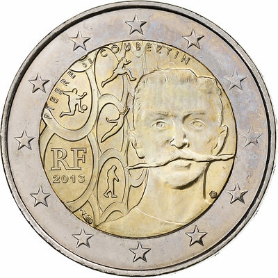 Frankreich, 
            
               2 Euro, 
            
               Pierre de Coubertin