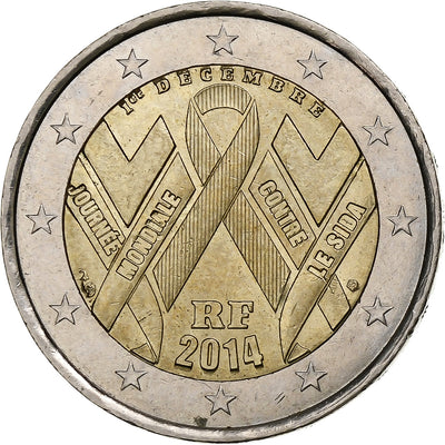 Frankreich, 
            
               2 Euro, 
            
               World AIDS Day