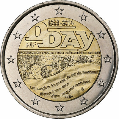 Frankreich, 
            
               2 Euro, 
            
               D-day