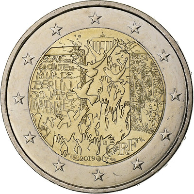 Frankreich, 
            
               Berlin Wall, 
            
               2 Euro