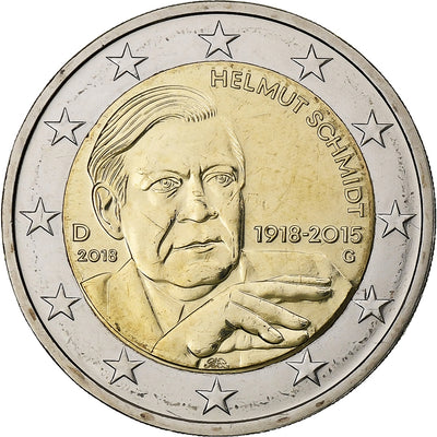 Deutschland, 
            
               2 Euro, 
            
               Helmut Schmidt