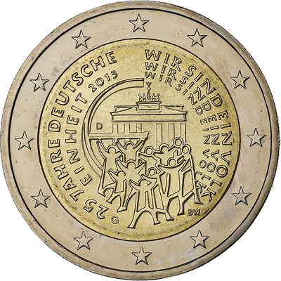 Deutschland, 
            
               2 Euro, 
            
               25 Years of German Unity