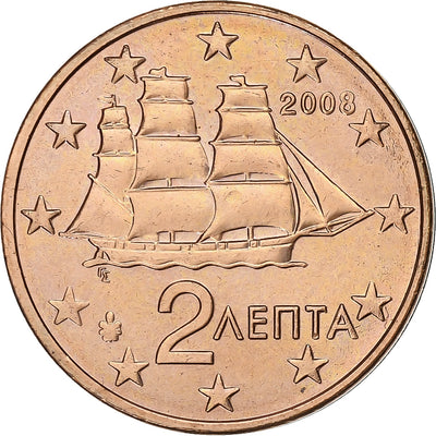 Griechenland, 
            
               2 Euro Cent, 
            
               2008