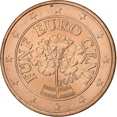 Österreich, 
            
               5 Euro Cent, 
            
               2008