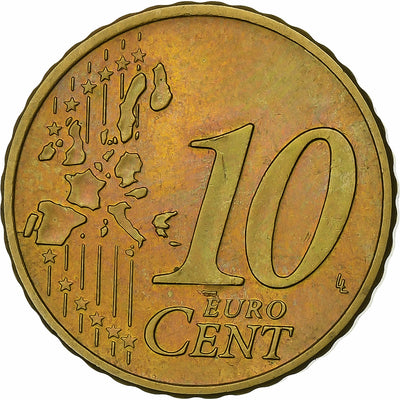 Ireland, 
            
               10 Euro Cent, 
            
               2002