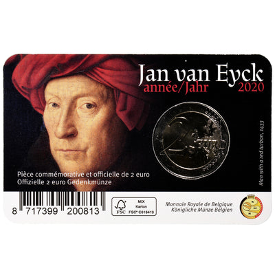 Belgien, 
            
               2 Euro, 
            
               Jan Van Eyck