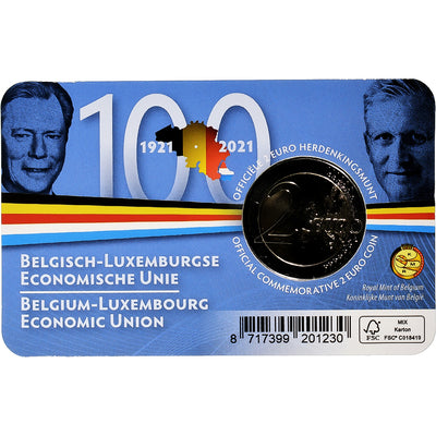 Belgien, 
            
               2 Euro, 
            
               Belgium-Luxembourg economic union