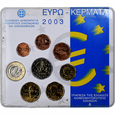 Griechenland, 
            
               Set 1 ct. - 2 Euro, 
            
               Coin card.FDC