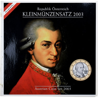 Österreich, 
            
               Set 1 ct. - 2 Euro, 
            
               Mozart