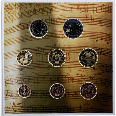 Österreich, 
            
               Set 1 ct. - 2 Euro, 
            
               Mozart