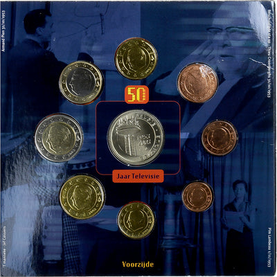 Belgien, 
            
               Set 1 ct. - 2 Euro + Token, 
            
               50 Ans de Télévision