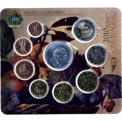 San Marino, 
            
               Set 1 ct. - 5 Euro, 
            
               Caravaggio