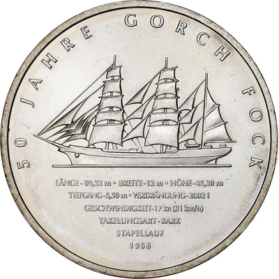 Deutschland, 
            
               10 Euro, 
            
               Gorch Fock