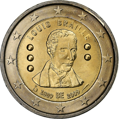 Belgien, 
            
               2 Euro, 
            
               Louis Braille