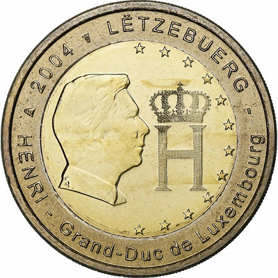 Luxemburg, 
            
               2 Euro, 
            
               Henri I Monogramme