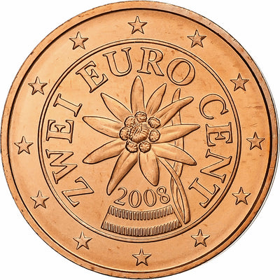 Österreich, 
            
               2 Euro Cent, 
            
               2008