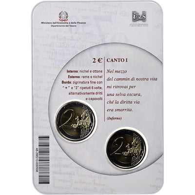 Italien, 
            
               2x 2 Euro, 
            
               Dante Alighieri