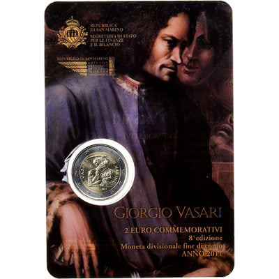 San Marino, 
            
               2 Euro, 
            
               Giorgo Vasari