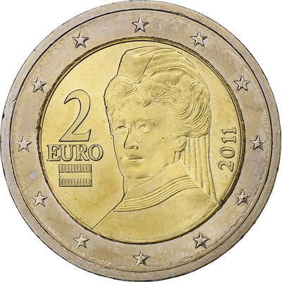 Österreich, 
            
               2 Euro, 
            
               Bertha von Suttner