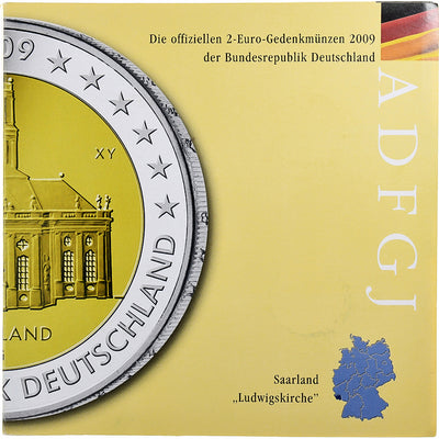 Deutschland, 
            
               2€ x 5, 
            
               Ludwigskirche