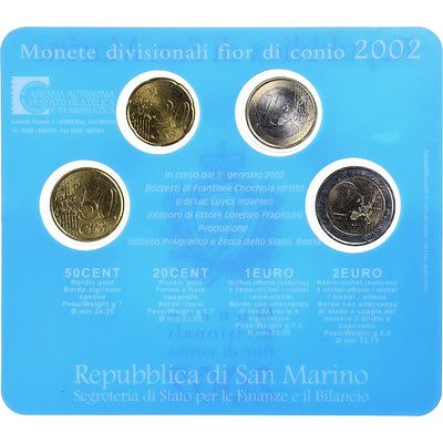 San Marino, 
            
               20 Cents to 2€, 
            
               FDC