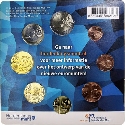 Niederlande, 
            
               1 Cent to 2 Euro, 
            
               BU