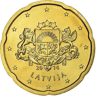 Latvia, 
            
               20 Euro Cent, 
            
               BU