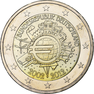 Deutschland, 
            
               2 Euro, 
            
               Introduction de l'euro