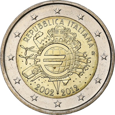 Italien, 
            
               2 Euro, 
            
               Introduction de l'euro