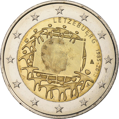 Luxemburg, 
            
               2 Euro, 
            
               30 ans du drapeau de l'UE