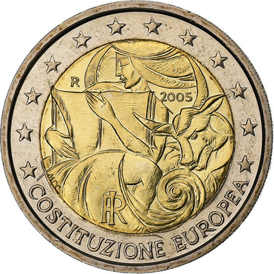 Italien, 
            
               2 Euro, 
            
               European Constitution