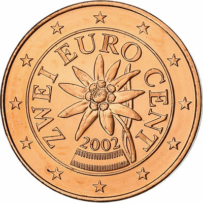 Österreich, 
            
               2 Euro Cent, 
            
               2002