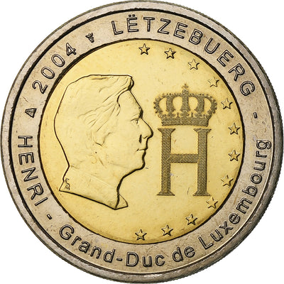 Luxemburg, 
            
               2 Euro, 
            
               Monogramme of Henri I