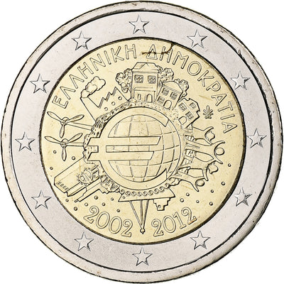 Griechenland, 
            
               2 Euro, 
            
               Introduction de l'euro